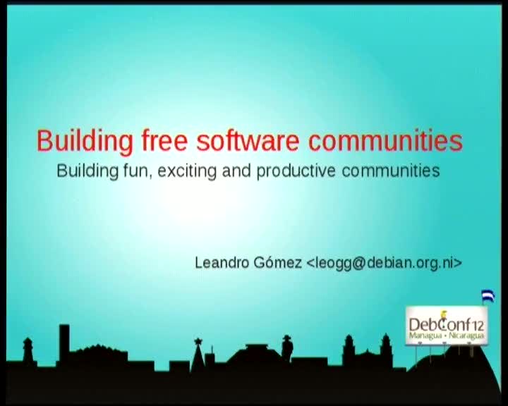 Building free software communities