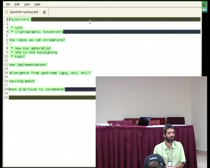 OpenPGP Hacking BoF