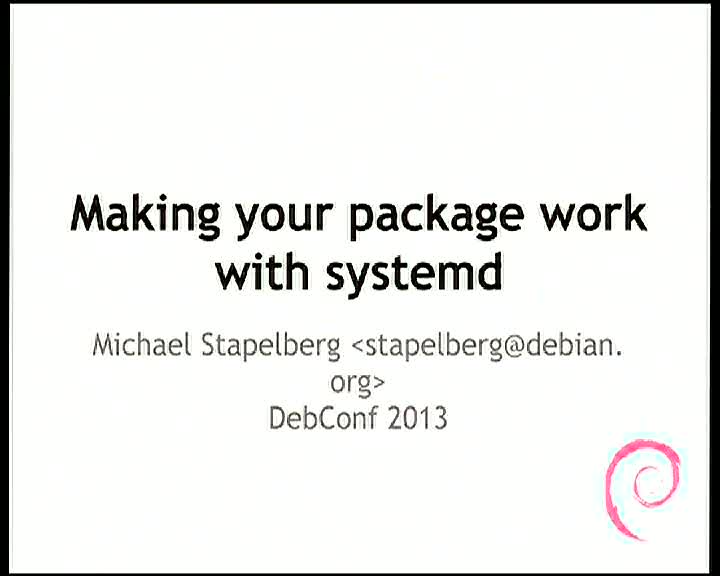 Making Your Package Work With Systemd