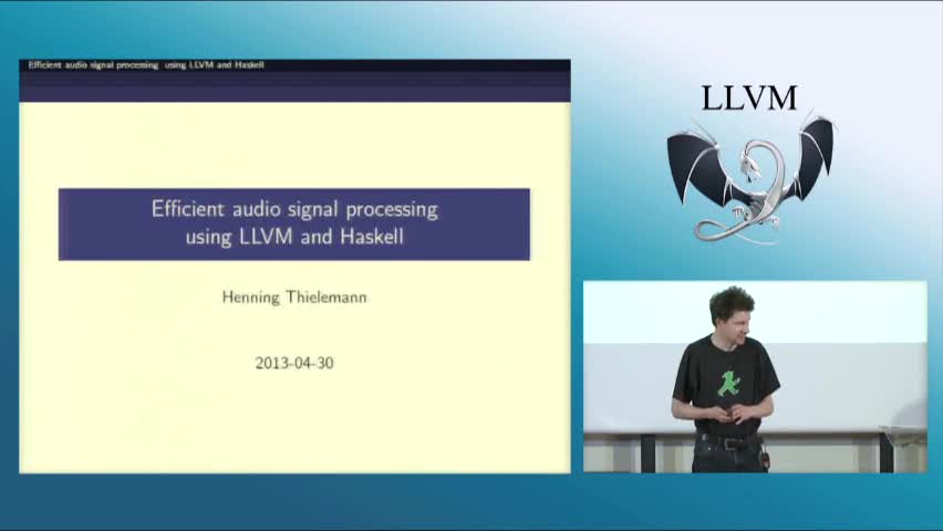 Efficient audio signal processing using LLVM and Haskell