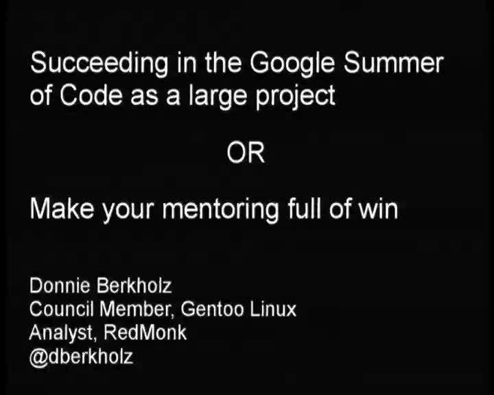 Succeeding in the Google Summer of Code as a large project