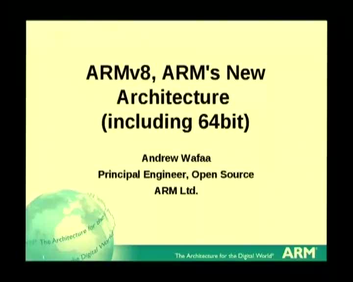 ARMv8, ARM’s new architecture including 64-bit