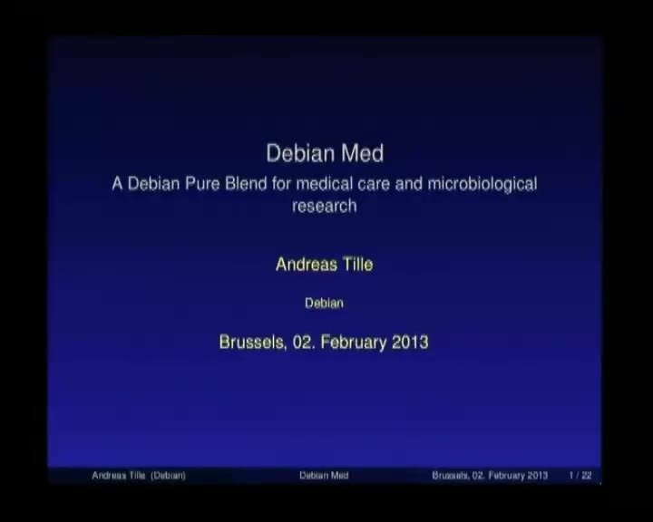Debian Med - a Debian Pure Blends for medical care and microbiological research