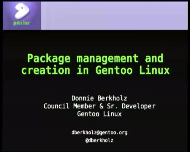 Package management and creation in Gentoo Linux