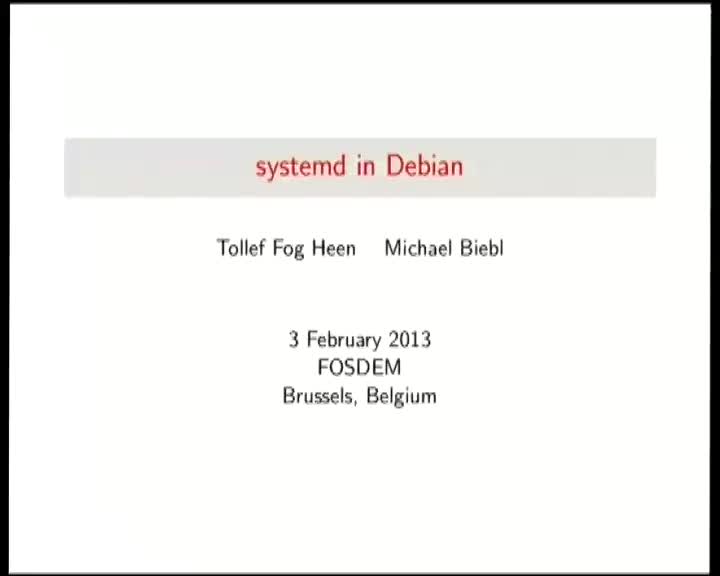 systemd in Debian