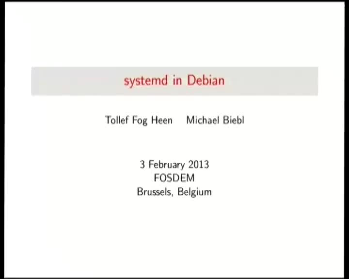 systemd in Debian