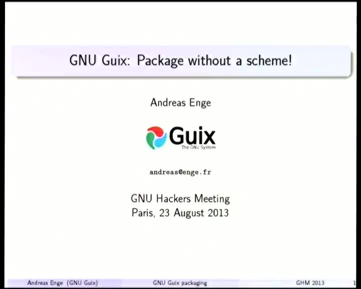 Andreas Enge-GNU Guix Package without a scheme