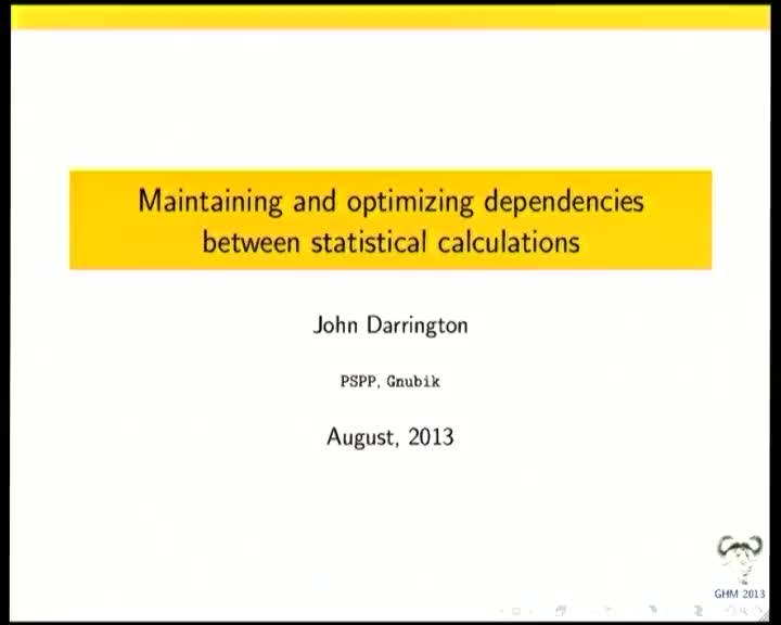Maintaining And Optimizing Dependencies Between Statistical Calculations